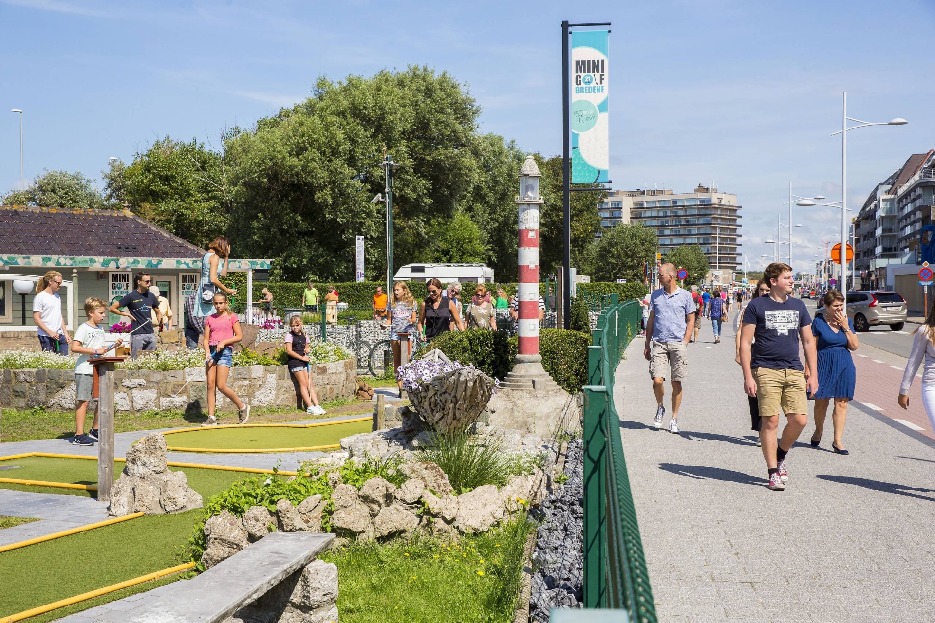 Minigolf Bredene — recreatie bij Camping Kerlinga